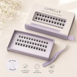 Yiernuo Self Stick Diy Pre Glued Lashes Waterproof Eyelashes Press on Cluster Lashes Custom Logo Self Adhesive Lashes