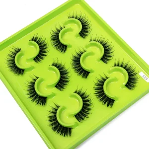 Yiernuo Wet Look Lash Extensions Handmade Black 0.07MM Thickness Cruelty Free Long Cosplay Makeup Manga Eyelashes