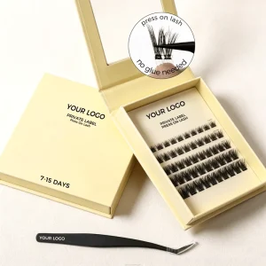 ZM Glueless Side Lashes Cluster Lashes Self Adhesive Nano Grip Waterproof Plant Fiber Reusable Under Lash Clusters