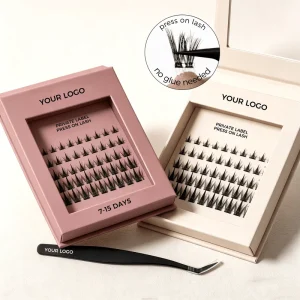 ZM LASHEE No Glue Needed Segment Diy Eyelash Extension Private Label Glueless Self Adhesive Press on Lashes Cluster