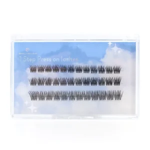 ZMLASH Individual Pre-Glued DIY Eyelash Extensions Natural Clear Press on Individual Lashes