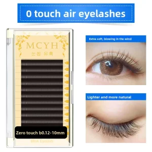Zero touch Mink Eyelash Extensions 0.12 Thickness B C J Curl 8 12mm Individual Lash Trays 12 Rows for Lash Salon