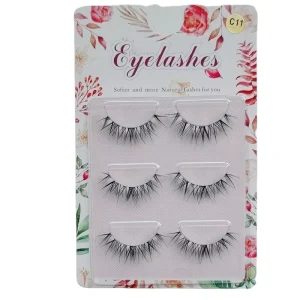 c Series Clear Band Natural Short Lashes Half Silk Lashes 5d Invisible Band False Eyelashes Transparent Soft Band Eyelashes