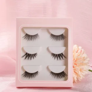 clear Band Vegan and Cruelty Free Corner Lash Light Short 3D Natural Half Lashes