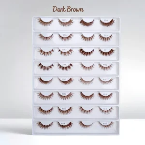 clear Strip Pre glued Individual Self Planting Eyelash False Eyelashes Single Cluster Brown and Deep Brown Self adhesive Lashes