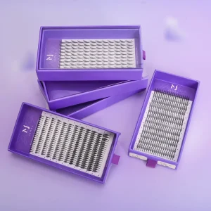comic premade lashes Private Label Natural Style comic spire lashes C D Curls Matte Black
