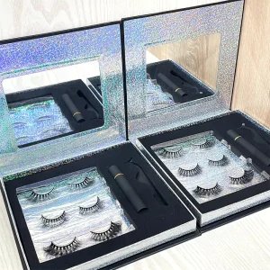 for 3D Real Mink Fur Eyelashes Private Label Customize Box Full Volume 0.12 0.25mm Thickness Siberian Mink Eyelash