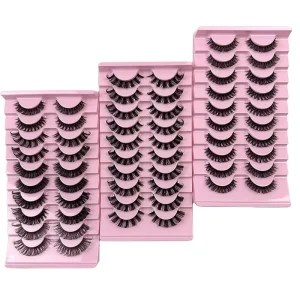full strip eyelashes faux mink lashes 3D Natural Volume fluffy mink full strip lashes 3d mink eyelashes extension