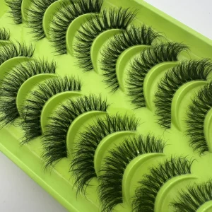 手工素食自然风格 厚合成头发纤维 魅力睫毛