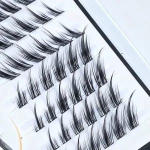 狐狸风格手工制作夸张斜角飞线加长眼尾极细黑柄合成毛欧美风格