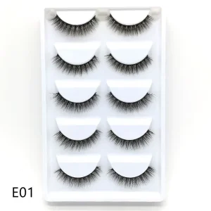 the Most Popular 3DE Series 28 Styles 3D Faux Mink Lashes Silk Eyelashes Natural Model Private Label